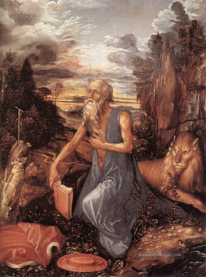 St Jerome in der Wildnis Nothern Renaissance Albrecht Dürer Ölgemälde